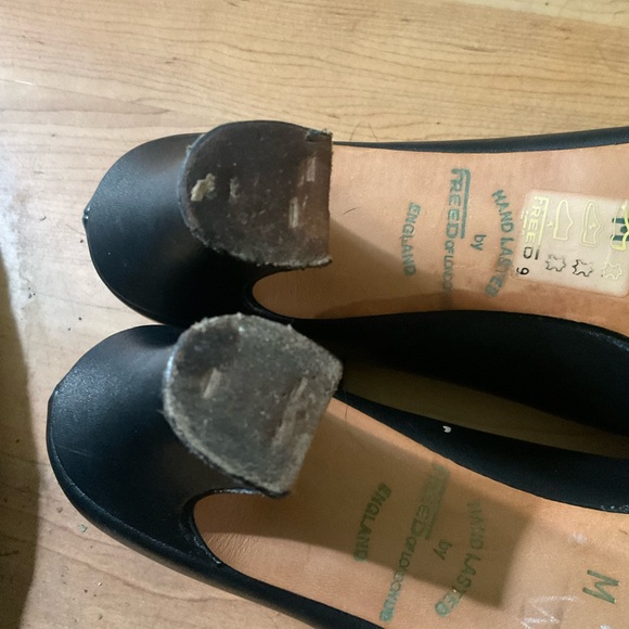“FREED OF LONDON” Professional Dance/ Ballroom Black Strap Heeled Shoes - Picture 9 of 9